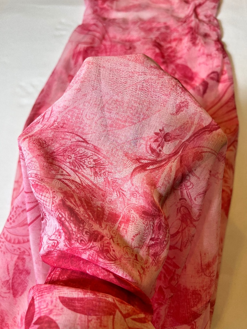 NEW - Peppermayo Tara Maxi Sheer Dress Pink Print Open Lace-Up Back - Picture 8 of 10